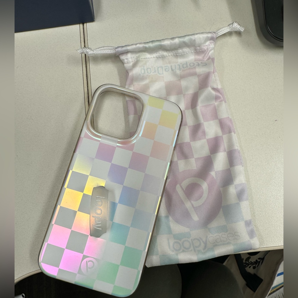 🚫SOLD🚫Loopy Case Pearl Checkered iPhone 14 Pro Max